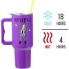 imageSilver Buffalo Wicked Elphaba Not Your Basic Witch Ombre Stainless Steel Tumbler with Handle and Straw Fits in Standard Cup Holder 40 OuncesBeetlejuice