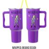 imageSilver Buffalo Wicked Elphaba Not Your Basic Witch Ombre Stainless Steel Tumbler with Handle and Straw Fits in Standard Cup Holder 40 OuncesBeetlejuice