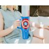 imageSilver Buffalo Wicked Elphaba Not Your Basic Witch Ombre Stainless Steel Tumbler with Handle and Straw Fits in Standard Cup Holder 40 OuncesCaptain America