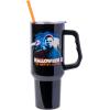 imageSilver Buffalo Wicked Elphaba Not Your Basic Witch Ombre Stainless Steel Tumbler with Handle and Straw Fits in Standard Cup Holder 40 OuncesHalloween II