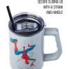 imageSilver Buffalo Wicked Elphaba Not Your Basic Witch Ombre Stainless Steel Tumbler with Handle and Straw Fits in Standard Cup Holder 40 OuncesInto the SpiderVerse