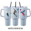 imageSilver Buffalo Wicked Elphaba Not Your Basic Witch Ombre Stainless Steel Tumbler with Handle and Straw Fits in Standard Cup Holder 40 OuncesInto the SpiderVerse