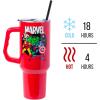 imageSilver Buffalo Wicked Elphaba Not Your Basic Witch Ombre Stainless Steel Tumbler with Handle and Straw Fits in Standard Cup Holder 40 OuncesMarvel Avengers