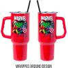 imageSilver Buffalo Wicked Elphaba Not Your Basic Witch Ombre Stainless Steel Tumbler with Handle and Straw Fits in Standard Cup Holder 40 OuncesMarvel Avengers