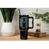 imageSilver Buffalo Wicked Elphaba Not Your Basic Witch Ombre Stainless Steel Tumbler with Handle and Straw Fits in Standard Cup Holder 40 OuncesOn Wednesdays We Wear Black