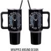 imageSilver Buffalo Wicked Elphaba Not Your Basic Witch Ombre Stainless Steel Tumbler with Handle and Straw Fits in Standard Cup Holder 40 OuncesOn Wednesdays We Wear Black