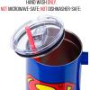 imageSilver Buffalo Wicked Elphaba Not Your Basic Witch Ombre Stainless Steel Tumbler with Handle and Straw Fits in Standard Cup Holder 40 OuncesSuperman
