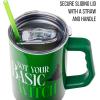 imageSilver Buffalo Wicked Elphaba Not Your Basic Witch Ombre Stainless Steel Tumbler with Handle and Straw Fits in Standard Cup Holder 40 OuncesWicked Elphaba Not Your Basic Witch