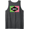 imageWicked Pink ampamp Green Front ampamp Back Tank TopDark Heather Grey