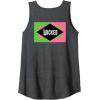 imageWicked Pink ampamp Green Front ampamp Back Tank TopDark Heather Grey
