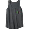 imageWicked Pink ampamp Green Front ampamp Back Tank TopDark Heather Grey