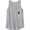 imageWicked Pink ampamp Green Front ampamp Back Tank TopHeather Grey