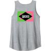 imageWicked Pink ampamp Green Front ampamp Back Tank TopHeather Grey