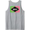 imageWicked Pink ampamp Green Front ampamp Back Tank TopHeather Grey