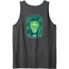 imageWicked Wizard Face Emerald City Front ampamp Back Tank TopDark Heather Grey