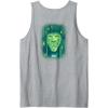 imageWicked Wizard Face Emerald City Front ampamp Back Tank TopHeather Grey