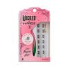 imageWICKED X imPRESS Press On Self Adhesive Eyelashes Ozspresso 8mm10mm Natural Volume Press On Lashes Blue Glitter No Glue Needed 12 Lash Clusters ampamp NonStick Mini ApplicatorMagic Unleashed