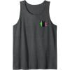 imageWicked Pink ampamp Green Front ampamp Back Tank TopDark Heather Grey