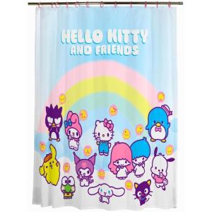 imageFranco Collectibles Wicked Elphaba ampamp Glinda 13 Piece Microfiber Shower Curtain and Ring Set 70x72 Officially Licensed ProductHello Kitty  Friends