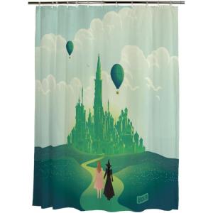 imageFranco Collectibles Wicked Elphaba ampamp Glinda 13 Piece Microfiber Shower Curtain and Ring Set 70x72 Officially Licensed ProductWicked