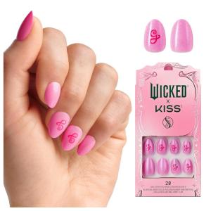 imageWICKED X KISS Press On Nails AlmondsGlinda Goodness