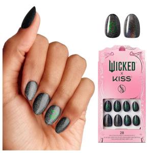 imageWICKED X KISS Press On Nails AlmondsI Look Good in Green