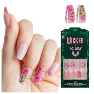 imageWICKED X KISS PressOn Nails  Waterproof ChipResistant ampamp SmudgeProof 28 Count Fake NailSo Popular