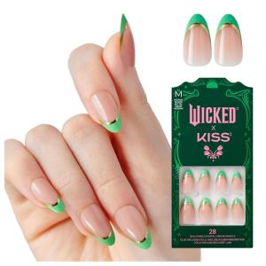 imageWICKED X KISS PressOn Nails  Waterproof ChipResistant ampamp SmudgeProof 28 Count Fake NailThrillifying