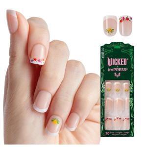 imageWICKED X imPRESS Press On Nails New Improved Adhesive Up To 10 Day HoldRainbow of Blooms