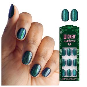 imageWICKED X imPRESS Press On Nails New Improved Adhesive Up To 10 Day HoldThe Green Elixir