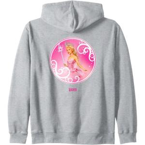 imageWicked Glinda Bubble Pose Zip HoodieHeather Grey