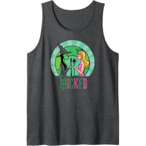imageWicked Glinda ampamp Elphaba Sketched Tank TopDark Heather Grey