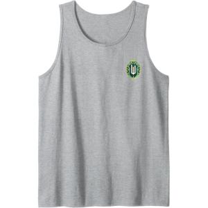 imageWicked Wizard Face Emerald City Front ampamp Back Tank TopHeather Grey