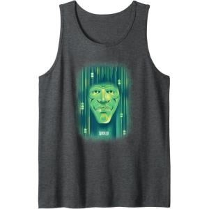 imageWicked Wizard Face Emerald City Tank TopDark Heather Grey