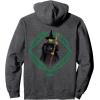 imageWicked Elphaba Signature Front ampamp Back Pullover HoodieDark Heather Grey