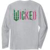 imageWicked Frame Sketched Front ampamp Back Long Sleeve TShirtHeather Grey