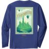 imageWicked Greetings From Emerald City Front ampamp Back Long Sleeve TShirtNavy Blue