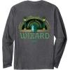 imageWicked Off To Meet The Wizard Emerald City Front ampamp Back Long Sleeve TShirtDark Heather Grey