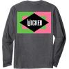 imageWicked Pink ampamp Green Front ampamp Back Long Sleeve TShirtDark Heather Grey