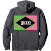 imageWicked Pink ampamp Green Front ampamp Back Pullover HoodieDark Heather Grey