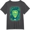 imageWicked Wizard Face Emerald City Front ampamp Back TShirtDark Heather Grey