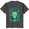 imageWicked Wizard Face Emerald City Front ampamp Back TShirtDark Heather Grey