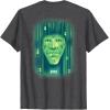 imageWicked Wizard Face Emerald City Front ampamp Back TShirtDark Heather Grey