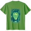 imageWicked Wizard Face Emerald City Front ampamp Back TShirtGrass Green