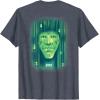 imageWicked Wizard Face Emerald City Front ampamp Back TShirtHeather Blue