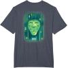 imageWicked Wizard Face Emerald City Front ampamp Back TShirtHeather Blue