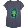 imageWicked Wizard Face Emerald City Front ampamp Back TShirtHeather Blue