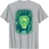 imageWicked Wizard Face Emerald City Front ampamp Back TShirtHeather Grey
