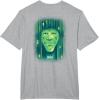 imageWicked Wizard Face Emerald City Front ampamp Back TShirtHeather Grey
