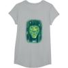 imageWicked Wizard Face Emerald City Front ampamp Back TShirtHeather Grey